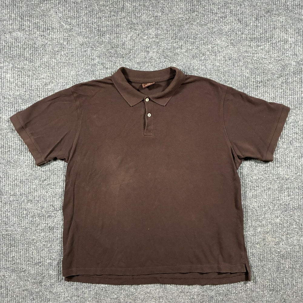 Steve & Barry's‎ Mens Polo Shirt Size 2XL Brown 100% Cotton Short Sleeve